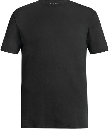 AllSaints Figure crew T-shirt in black, allsaints.com. PHOTO COURTESY OF BRAND PHOTOGRAPHED BY PATRICK HEAGNEY