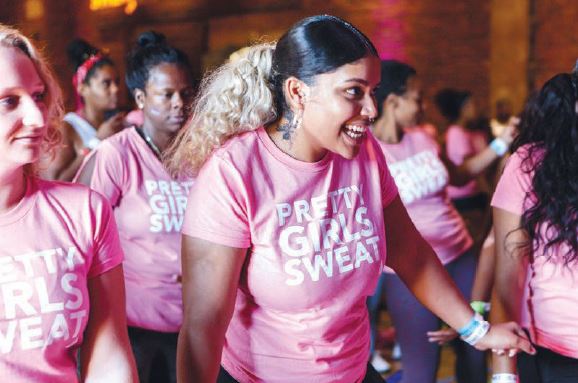 “I get 10,000 steps a day with Pretty Girls Sweat (prettygirlssweat.com). They are dedicated to curbing childhood obesity. I love their products and the fitness experiences they curate in Atlanta.” PRETTY GIRLS SWEAT PHOTO BY ALYSSA TROFORT