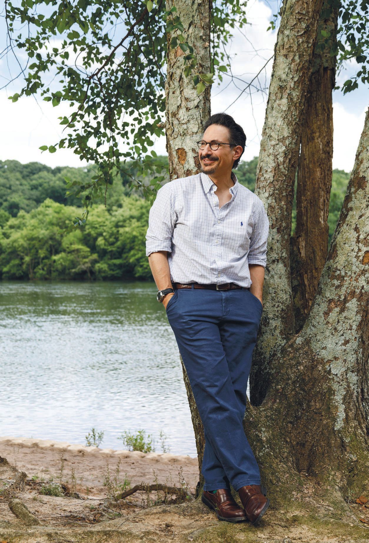 Dr. DeJoseph on the bank of the Chattahoochee River PHOTOGRAPHED BY PATRICK HEAGNEY PHOTO BY PATRICK HEAGNEY