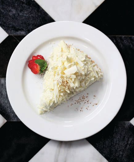 Famous white chocolate banana cream pie. PHOTO COURTESY OF BUCKHEAD LIFE RESTAURANT GROUP