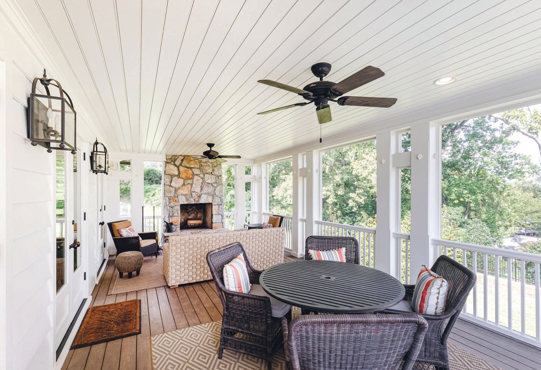 The home is located atop one of Ansley Park’s highest vistas, and the screened-in porch is the perfect place to experience views of nature