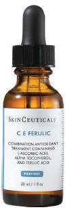 “My absolute favorite skincare splurge, this small package packs a big punch, fights free radicals, reduces oxidative damage and brightens my complexion.” SkinCeuticals C E Ferulic vitamin C serum, skinceuticals.com PHOTO COURTESY OF BRANDS