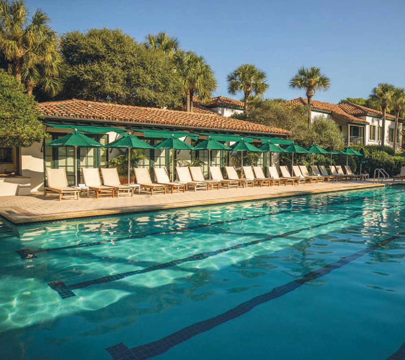 Sea Island Club members have access to three swimming pools and 5 miles of pristine beach PHOTO COURTESY OF THE RESERVE AT SEA ISLAND
